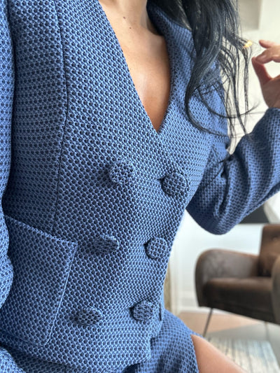 Blueberry Double Breasted Jacket