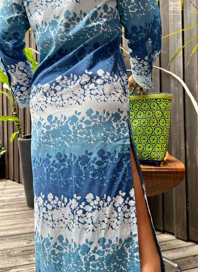 Blue garden shirt gown