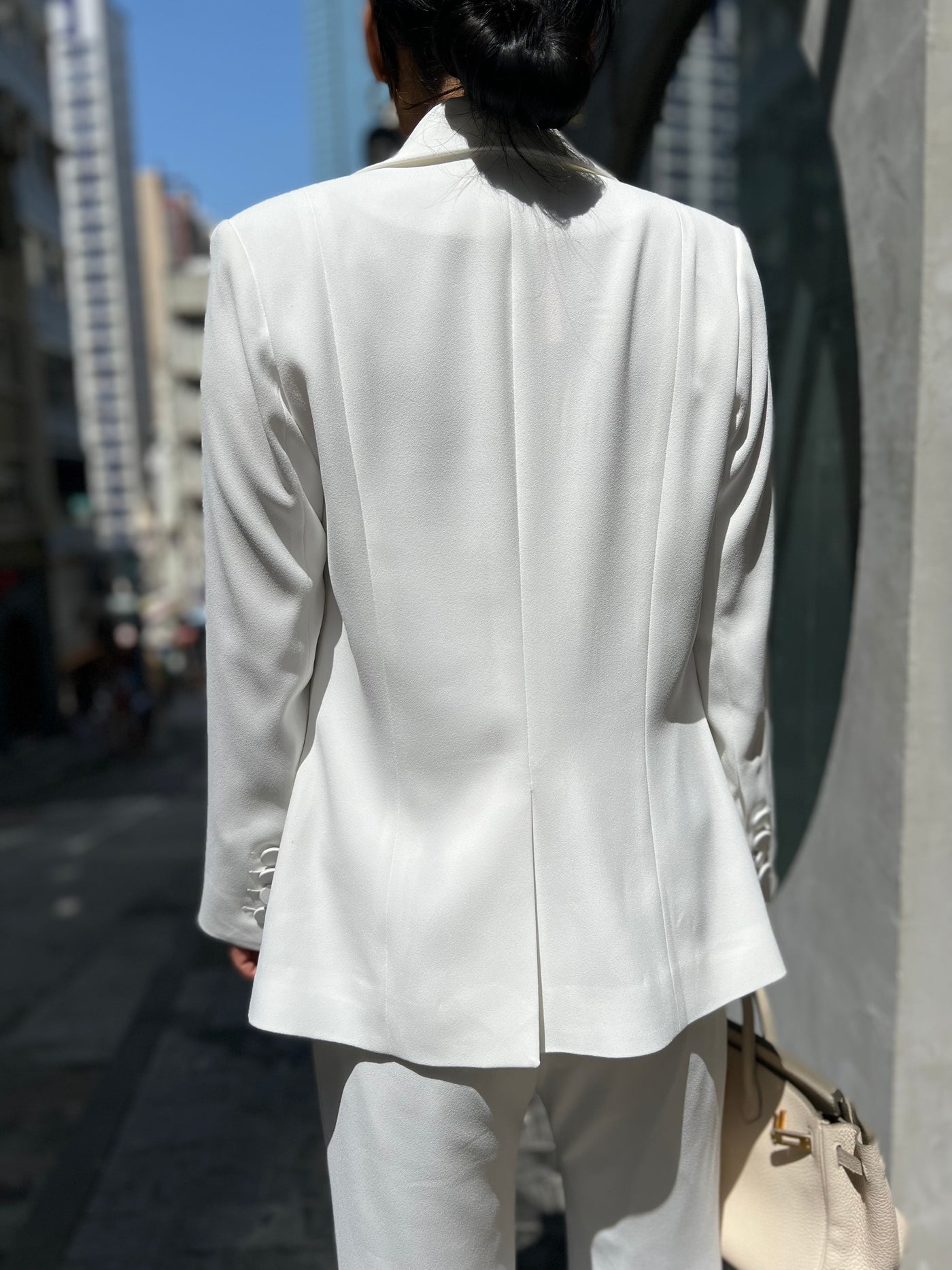 Argentina tuxedo cut blazer White
